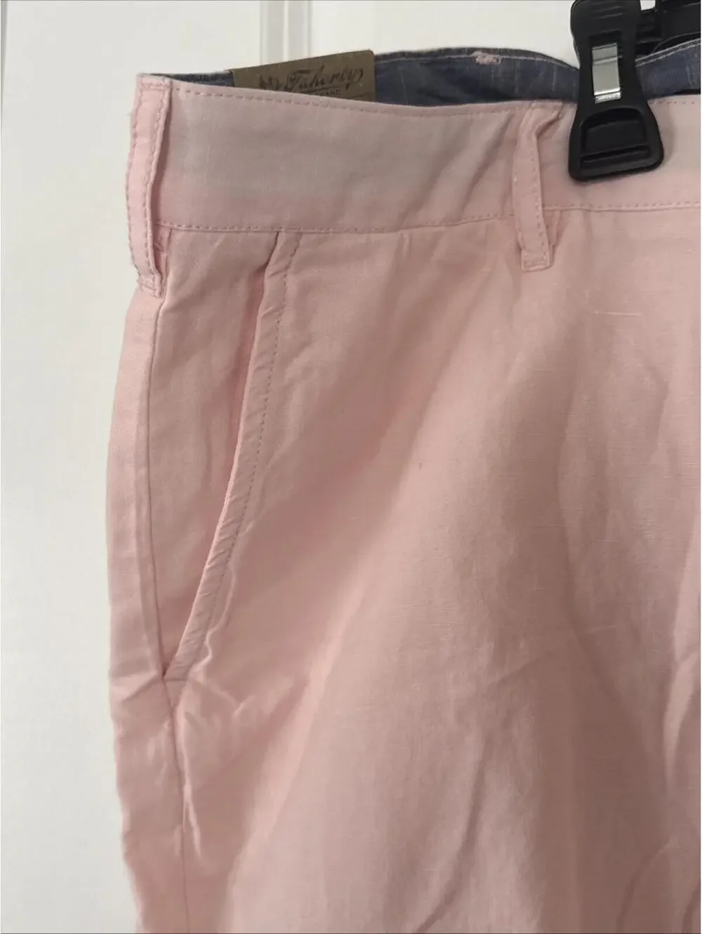 Faherty Shorts Mens 33 Linen Blend Chino Casual 9